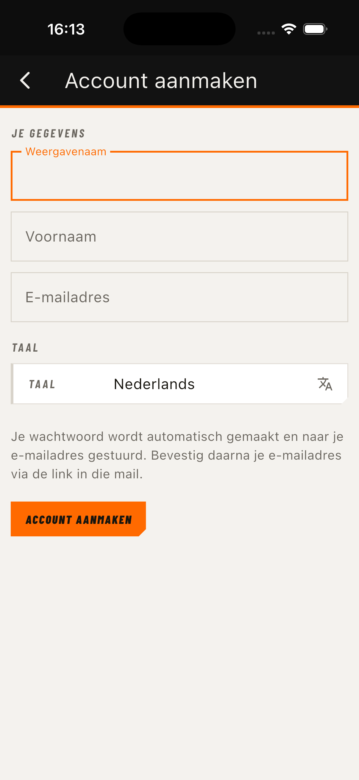 screenshot van de Paddoq-app