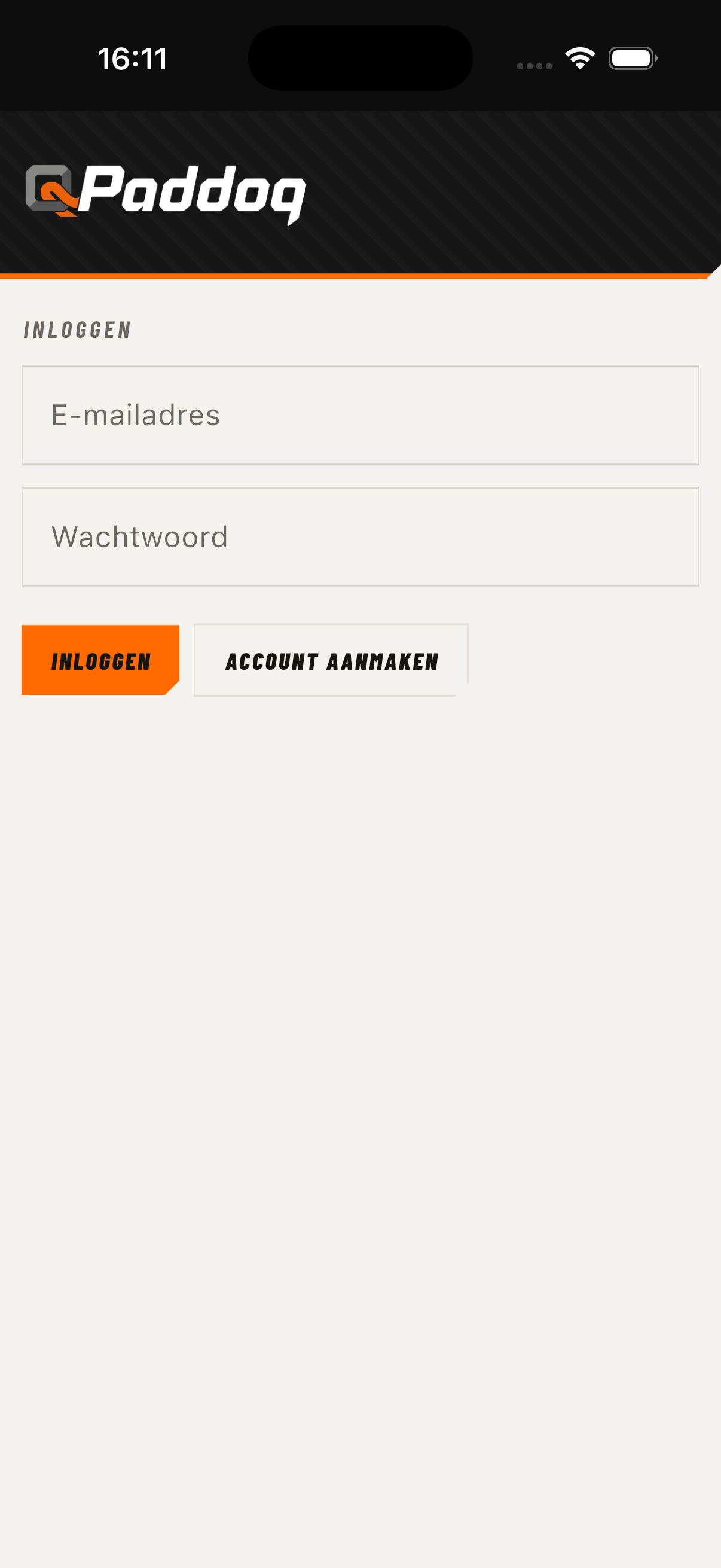 screenshot van de Paddoq-app